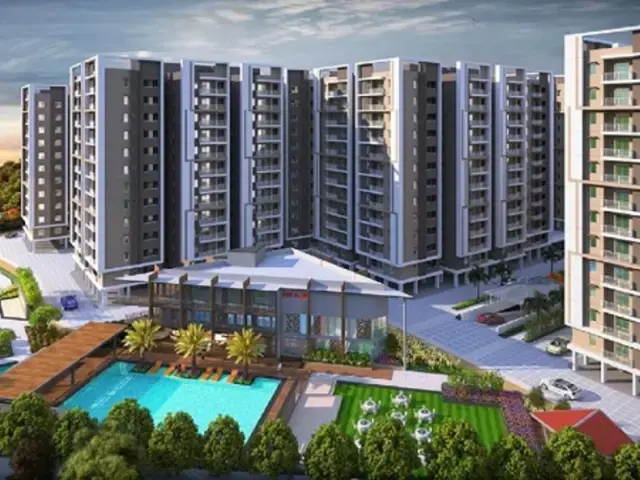 High-rise Prestige apartment towers in Whitefield (artist's impression)