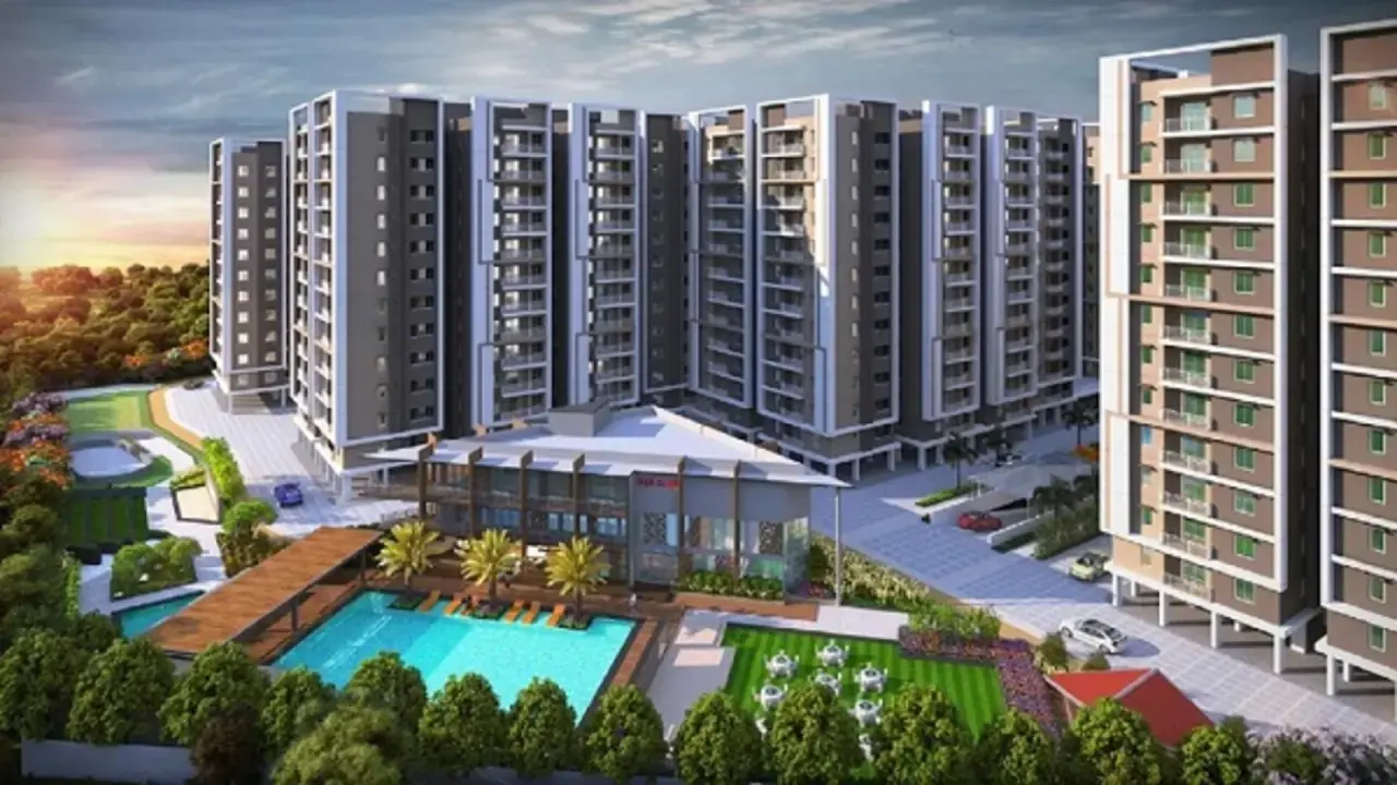 Residential towers at a Prestige Group development in Whitefield, Bangalore (artist's impression)