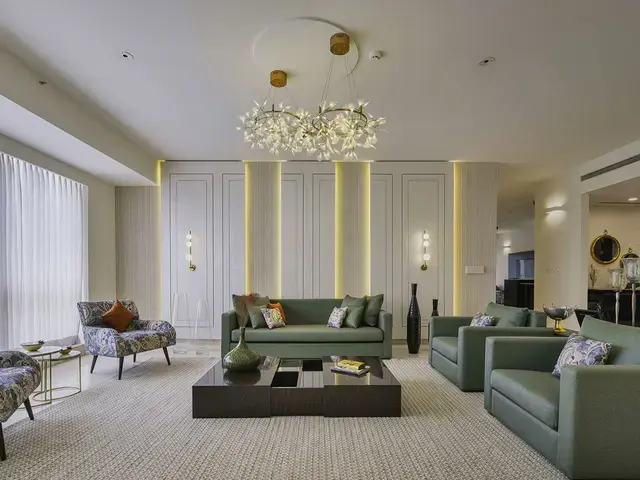 Independent villas along a landscaped internal road in a Prestige community in Whitefield